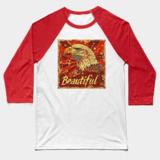 Majestic American Eagle: Bald, Beautiful and Powerful Baseball T-Shirt